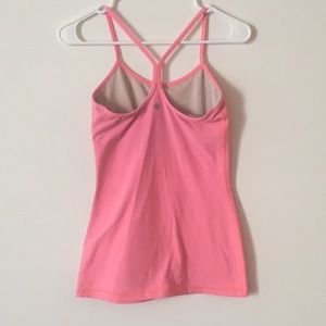 Pink Lululemon Power Y Workout Tank
